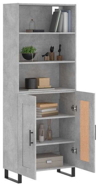 Modern Magasszekrény - Beton Szürke - 180 cm
