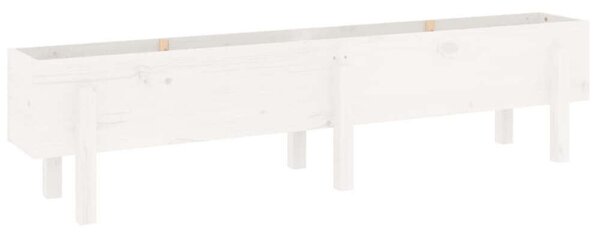 Fenyőfa Magaságyás - Fehér - 160x30x38 cm