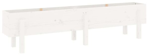 Fenyőfa Magaságyás - Fehér - 160x30x38 cm