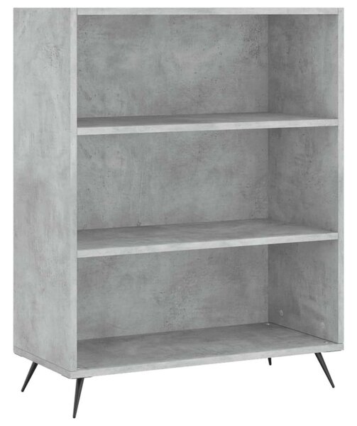 VIDAXL Magasszekrény - Betonszürke - 69,5x34x180 cm
