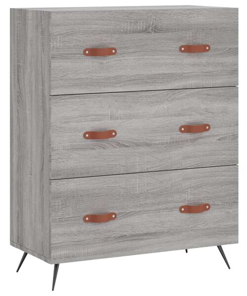 Szürke sonoma szerelt fa magasszekrény 69,5 x 34 x 180 cm