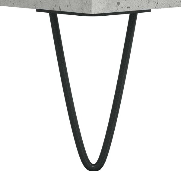 Betonszürke szerelt fa magasszekrény 69,5 x 34 x 180 cm
