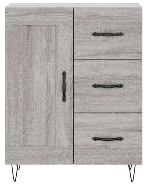 Szürke sonoma szerelt fa magasszekrény 69,5 x 34 x 180 cm