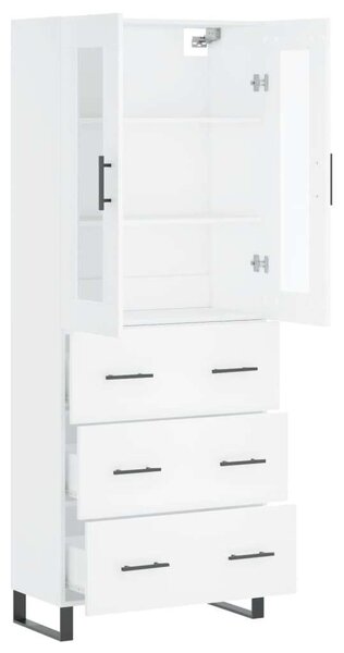 VidaXL Fehér Fa Magasszekrény - 180 cm