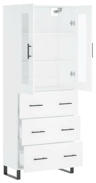 VidaXL Fehér Fa Magasszekrény - 180 cm