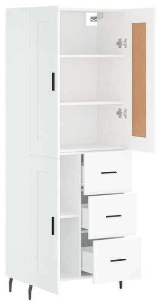 VidaXL Fehér Fa Magasszekrény - 180 cm