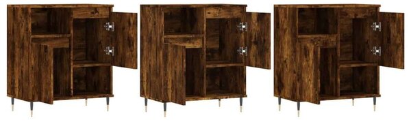VidaXL Tálalószekrény - Füstös Tölgy - 3 db - 180x35x70cm
