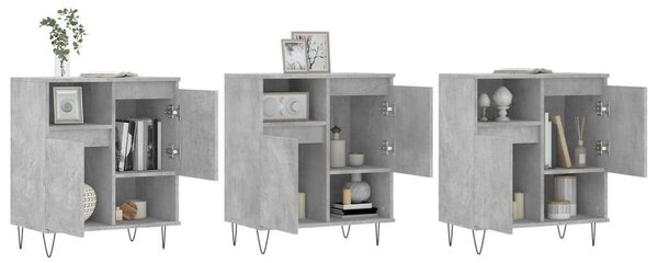 VidaXL Modern Tálalószekrény Szett - 3 db, Betonszürke