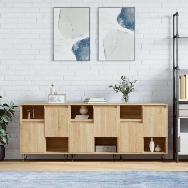 VidaXL Sonoma Tölgy Fa Tálalószekrény - 3 db, 180x35x70 cm