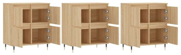 VidaXL Sonoma Tölgy Fa Tálalószekrény Szett - 3 db, 180cm
