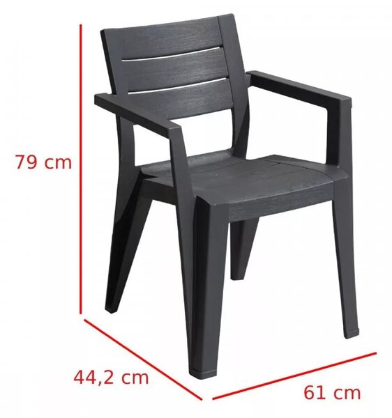 Amari Large 6+1 kerti bútor garnitúra szett kőris-grafit