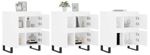 VidaXL 3 db Fehér Tálalószekrény - 180x35x70 cm