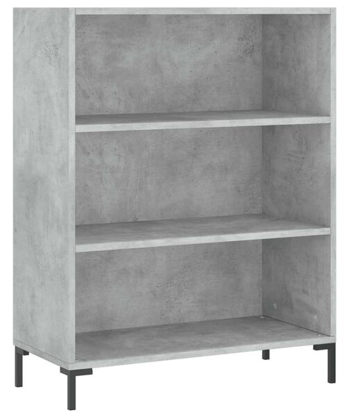 Betonszürke szerelt fa magasszekrény 69,5 x 34 x 180 cm