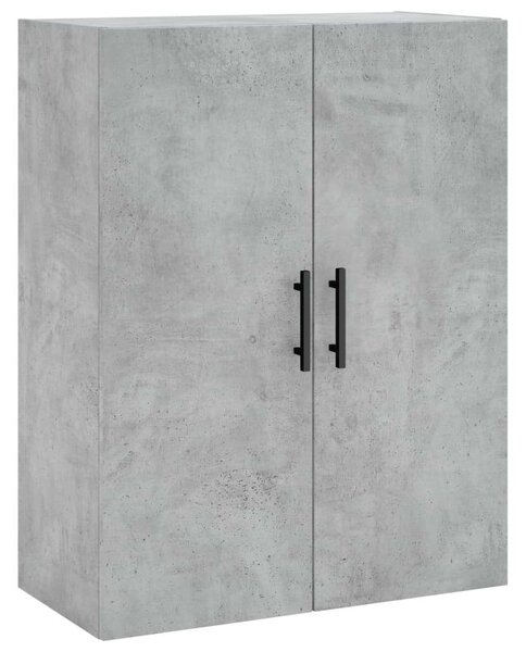 Betonszürke szerelt fa magasszekrény 69,5 x 34 x 180 cm