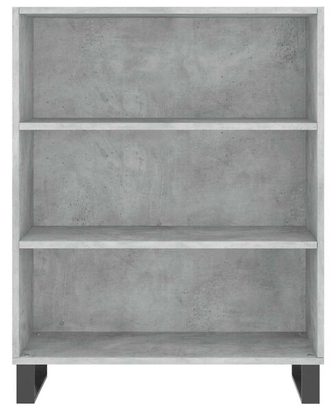 Betonszürke szerelt fa magasszekrény 69,5 x 34 x 180 cm