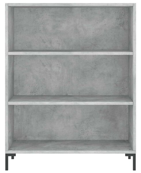 Betonszürke szerelt fa magasszekrény 69,5 x 34 x 180 cm
