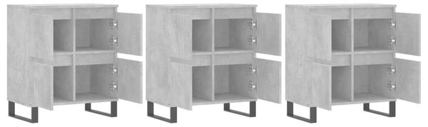 VidaXL Tálalószekrény - Betonszürke - 3 db - 180x35x70cm
