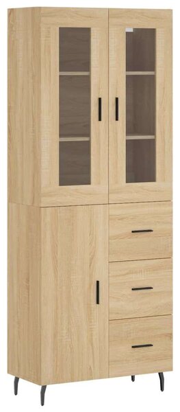 VIDAXL Sonoma Tölgy Fa Magasszekrény - 180 cm