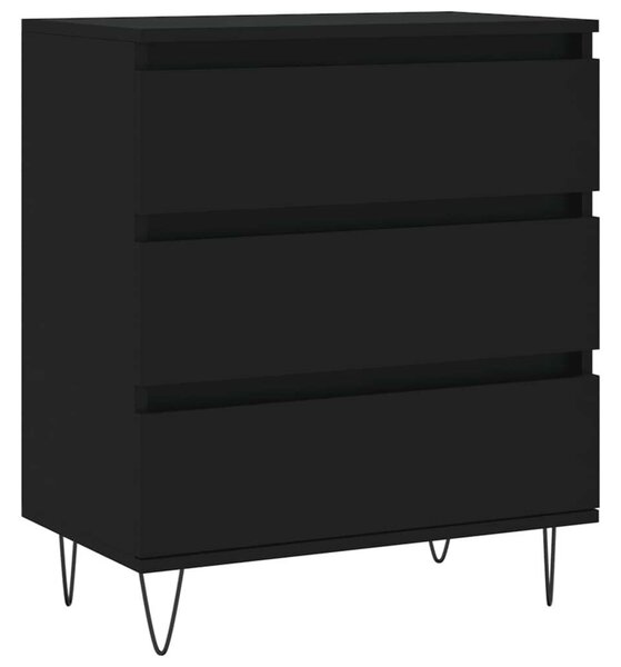 VidaXL Fekete 3 Fiókos Komód - 60x35x70 cm