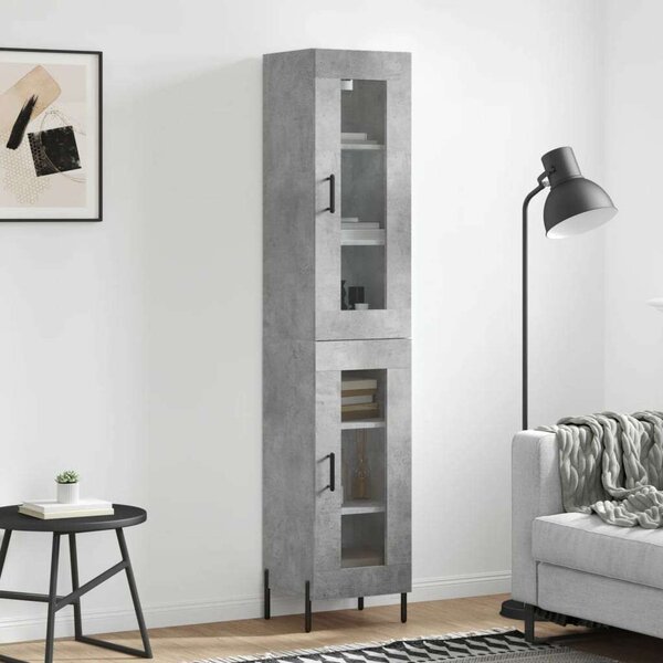 Modern Magasszekrény - Betonszürke - 180 cm