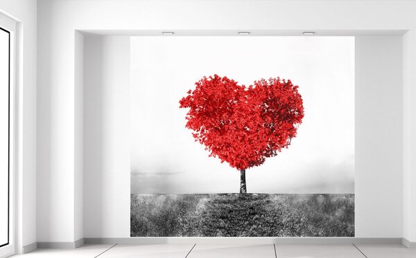 Gario Fotótapéta Vöröses szeretetfa Anyag: Öntapadó, Méret: 268 x 240 cm