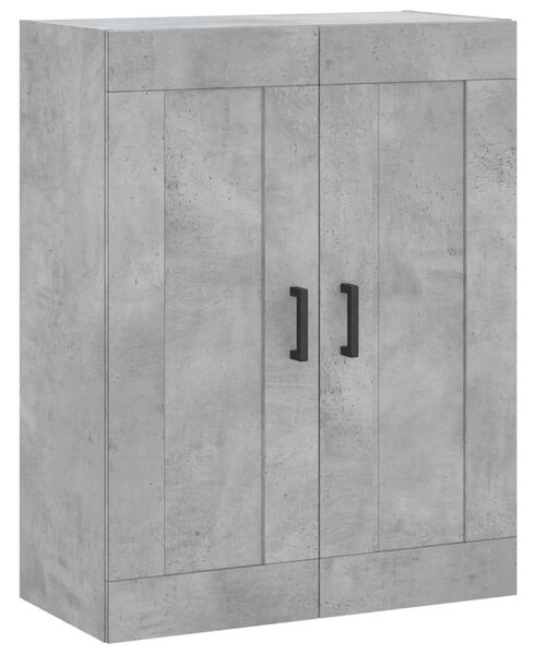 Betonszürke szerelt fa magasszekrény 69,5 x 34 x 180 cm