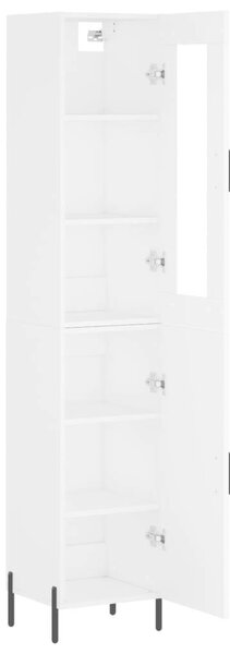 Fehér Fa Magasszekrény - 180 cm - Modern Tároló