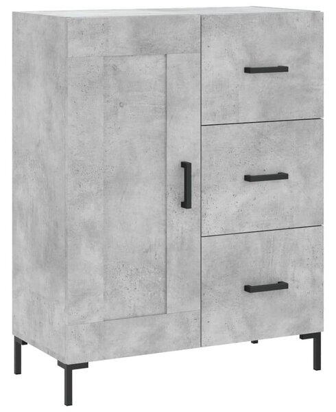 VIDAXL Magas Szekrény - Betonszürke - 69,5x34x180 cm