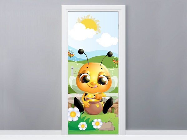 Gario Fotótapéta ajtóra Méhecske mézzel Anyag: Öntapadó, Méret: 95 x 205 cm