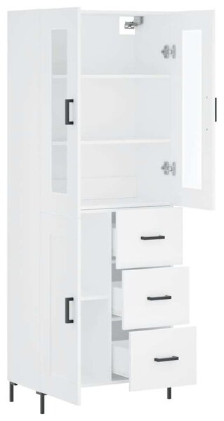 VidaXL Fehér Fa Magasszekrény - 69,5x34x180 cm