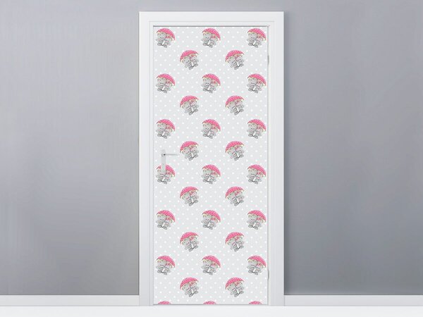 Gario Fotótapéta ajtóra Kismacskák esernyovel Anyag: Öntapadó, Méret: 95 x 205 cm