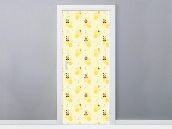 Gario Fotótapéta ajtóra Sárga méhek Anyag: Öntapadó, Méret: 95 x 205 cm