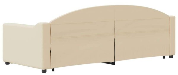 VidaXL krémszínű kihúzható szövet heverő 80 x 200 cm