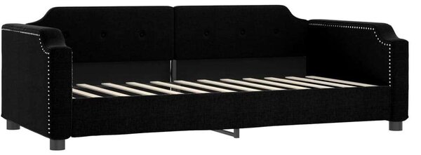 VidaXL fekete kihúzható szövet heverő fiókokkal 80 x 200 cm