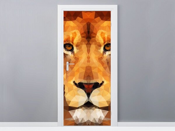 Gario Fotótapéta ajtóra Absztrakt oroszlán Anyag: Öntapadó, Méret: 95 x 205 cm