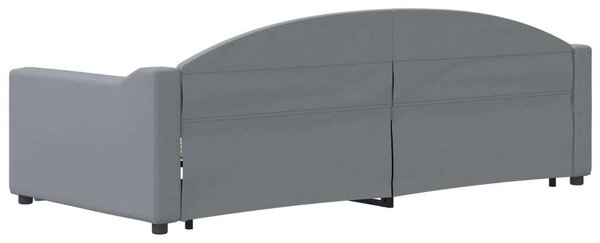 VidaXL világosszürke kihúzható szövet heverő 90 x 200 cm