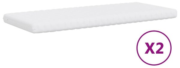 VidaXL fekete kihúzható szövet heverő matracokkal 80 x 200 cm
