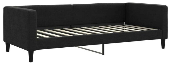 Fekete kihúzható szövet heverő fiókokkal 100 x 200 cm