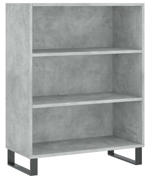 Betonszürke szerelt fa magasszekrény 69,5 x 34 x 180 cm