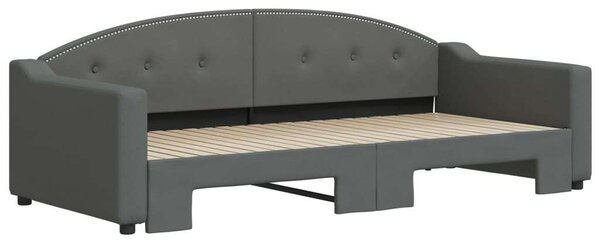VidaXL sötétszürke kihúzható szövet heverő 90 x 200 cm