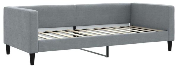 VidaXL világosszürke kihúzható szövet heverő fiókokkal 100 x 200 cm