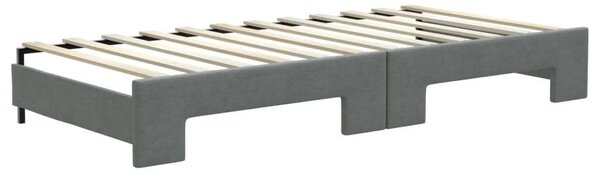 Sötétszürke kihúzható szövet heverő 90 x 200 cm