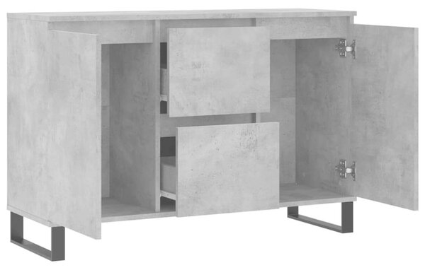 Betonszürke forgácslap tálalószekrény 104 x 35 x 70 cm
