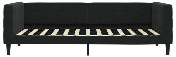 VidaXL fekete kihúzható bársony heverő 90x200 cm