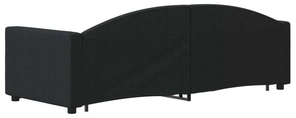 VidaXL fekete kihúzható szövet heverő 80 x 200 cm