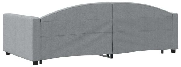 VidaXL világosszürke kihúzható szövet heverő 100 x 200 cm
