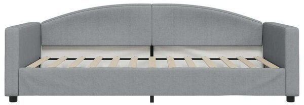 VidaXL világosszürke kihúzható szövet heverő 100 x 200 cm