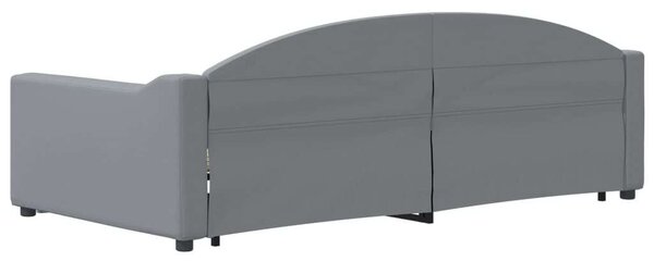VidaXL világosszürke kihúzható szövet heverő 100 x 200 cm