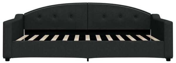 VidaXL fekete kihúzható szövet heverő fiókokkal 100 x 200 cm
