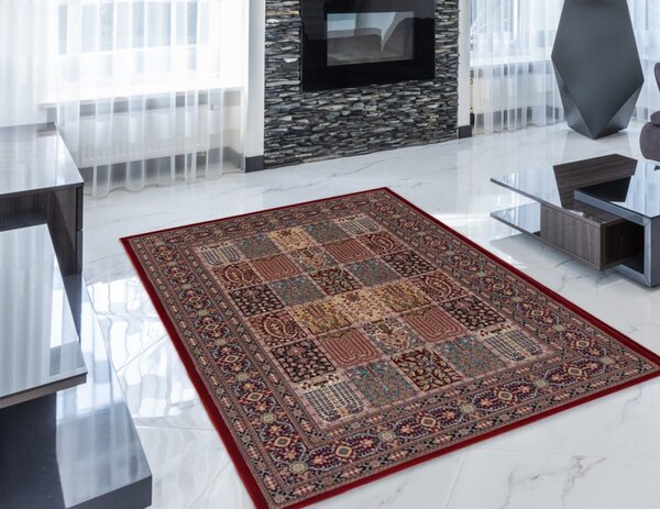 Perzsa szőnyeg bordó Kheshti 140x200 (Premium) klasszikus szőnyeg